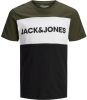 JACK & JONES ESSENTIALS T shirt JJELOGO met logo groen/wit/zwart online kopen