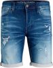 JACK & JONES JEANS INTELLIGENCE regular fit jeans short Rick blue denim online kopen