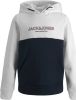 JACK & JONES JUNIOR hoodie JJEURBAN met logo wit/donkerblauw online kopen