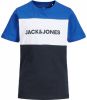 JACK & JONES JUNIOR T shirt JJELOGO met logo blauw/wit/donkerblauw online kopen