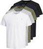 JACK & JONES JUNIOR t shirt set van 5 wit/grijs/groen online kopen