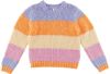 Little PIECES gestreepte trui LPFONDA van gerecycled polyester paars/oranje online kopen