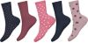 NAME IT KIDS sokken met all over print set van 5 roze online kopen