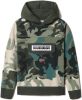Napapijri hoodie Burgee met camouflageprint donkergroen/beige online kopen