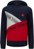 Retour Denim hoodie Isak donkerblauw/rood/wit online kopen
