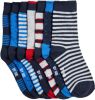 WE Fashion sokken set van 7 blauw/grijs online kopen